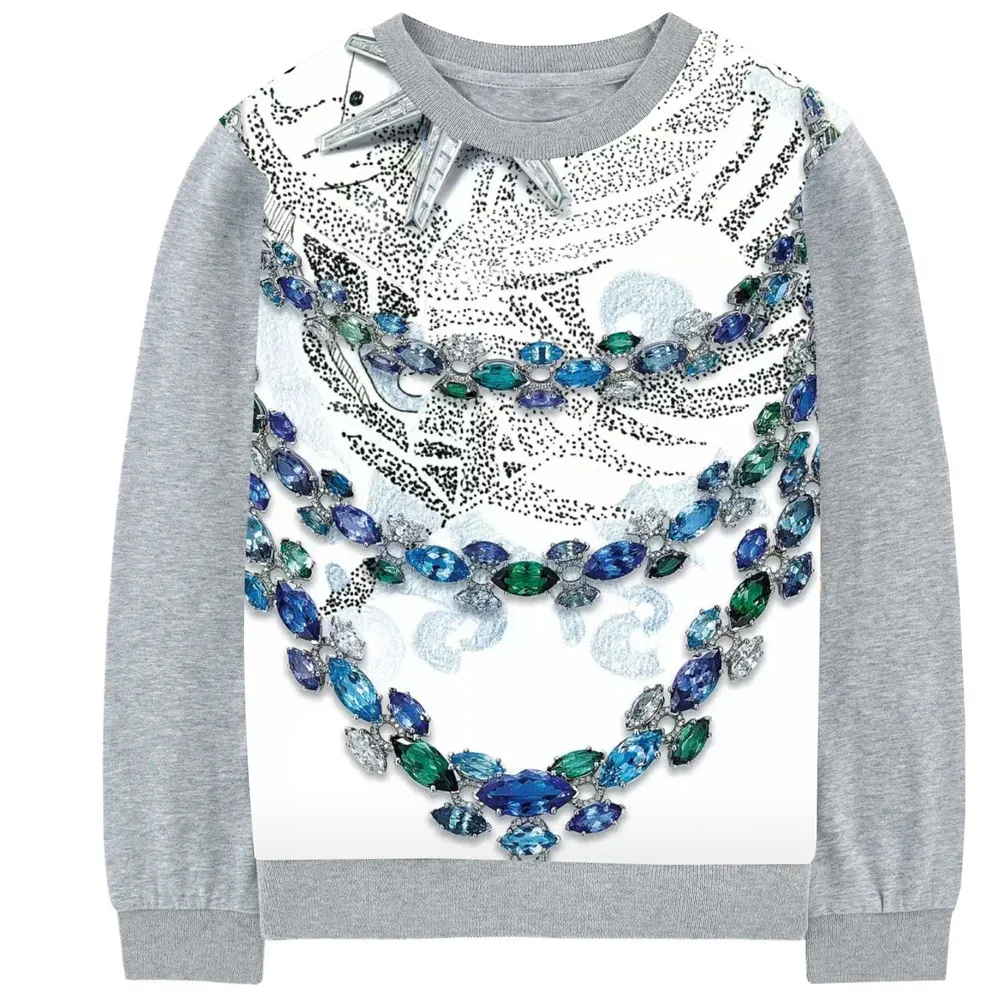 New fashion kids girls Clothes print Color gems boys T shirts Kids