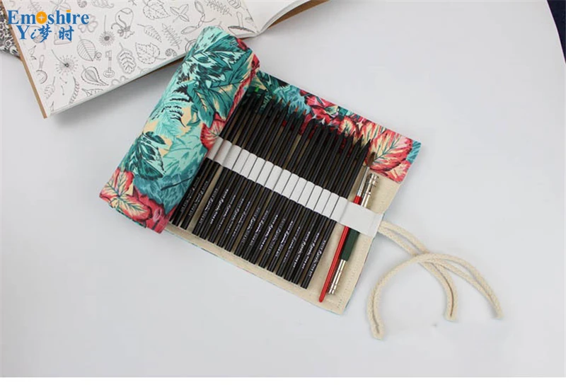 Emoshire Pencils handmade canvas cloth curtains hole pencils pencils (5)