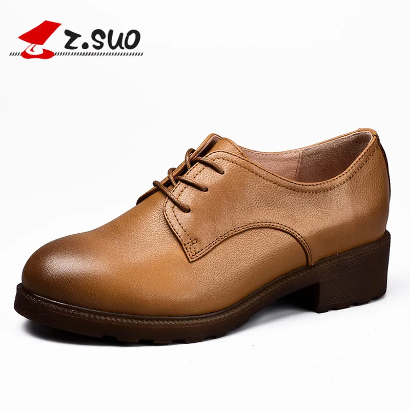 

2018 Spring Casual Retro Genuine Leather women pumps College style lace-up shoes women zapatos mujer tenis feminino