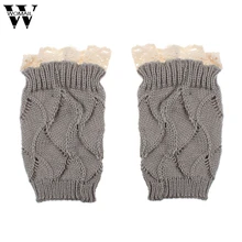 Удивительная Обувь для женщин коллекции женские Для женщин зимний Кардиган Крючковой вязки гетры для ботинок гетры манжеты