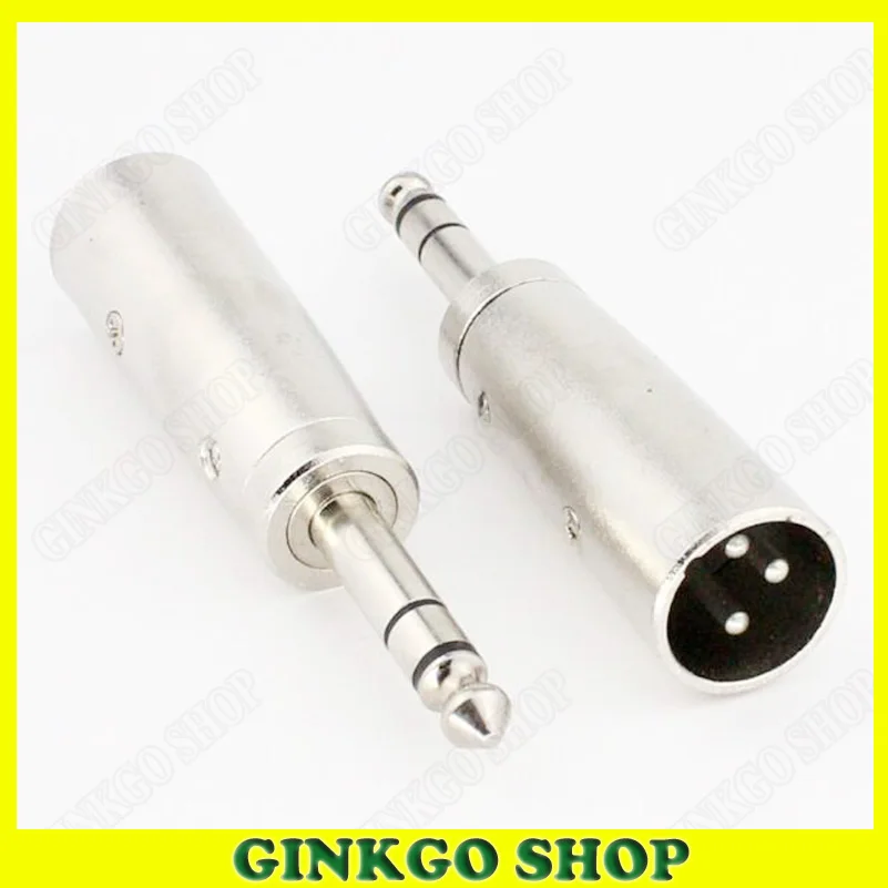 

J3P 3 Pin XLR Male Plug To 6.5 Double Channel Male Connectors 6.5 TRS Turn To Three Core Stereo XLR Male Sockets
