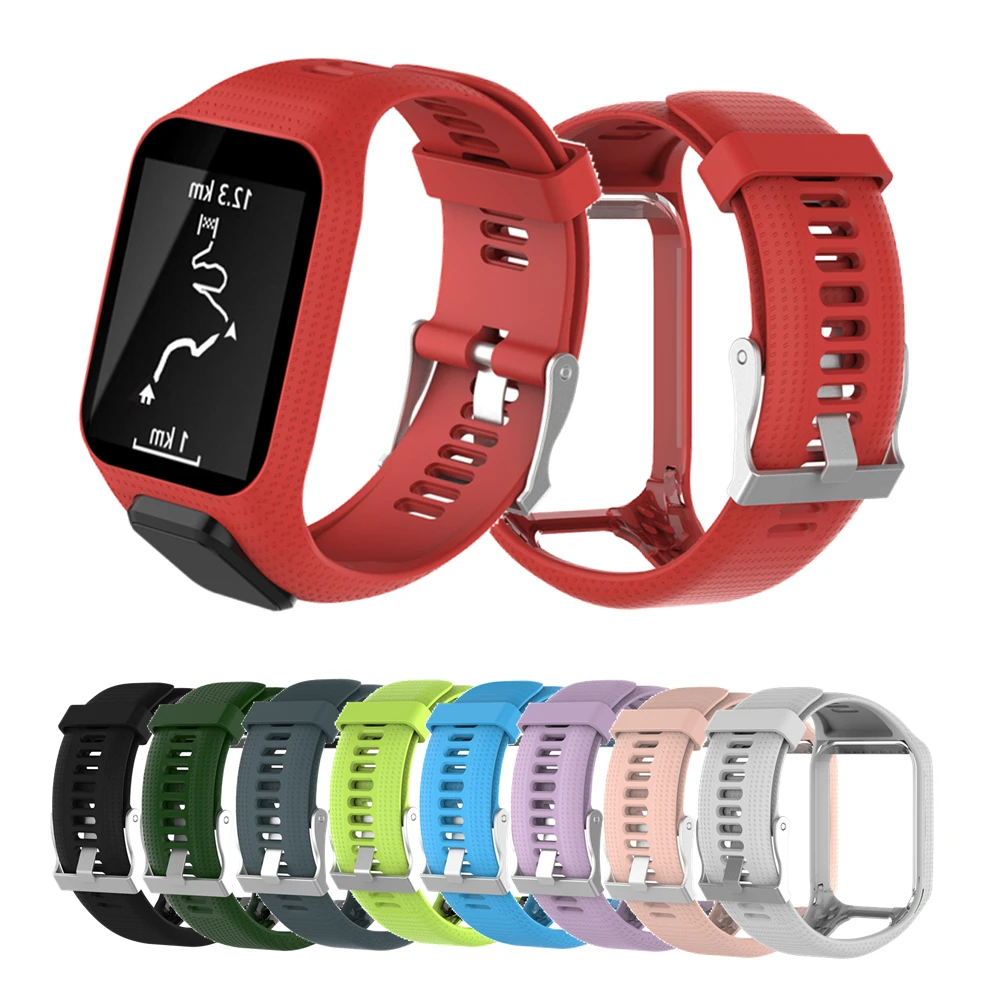 Силиконовый ремешок для часов Tomtom Runner 3, браслет для Tomtom Watch, сменные браслеты для Tom Runner 2/Spark Music