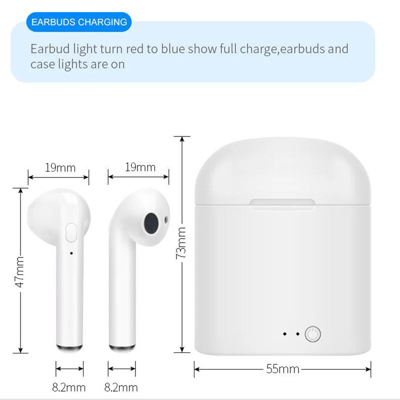 I7s TWS беспроводные Bluetooth наушники-вкладыши с микрофоном для iphone для huawei для всех смартфонов