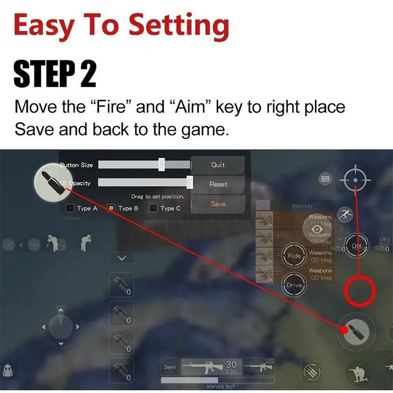 EastVita мобильный телефон игры L1/R1 чувствительной стрелять и цель ключ геймпад игровой контроллер для PUBG/ножи из /правила выживания r20