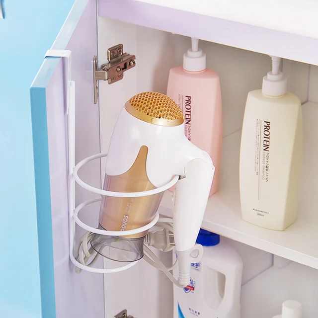Práctico secador de pelo holder organizador del armario del gabinete