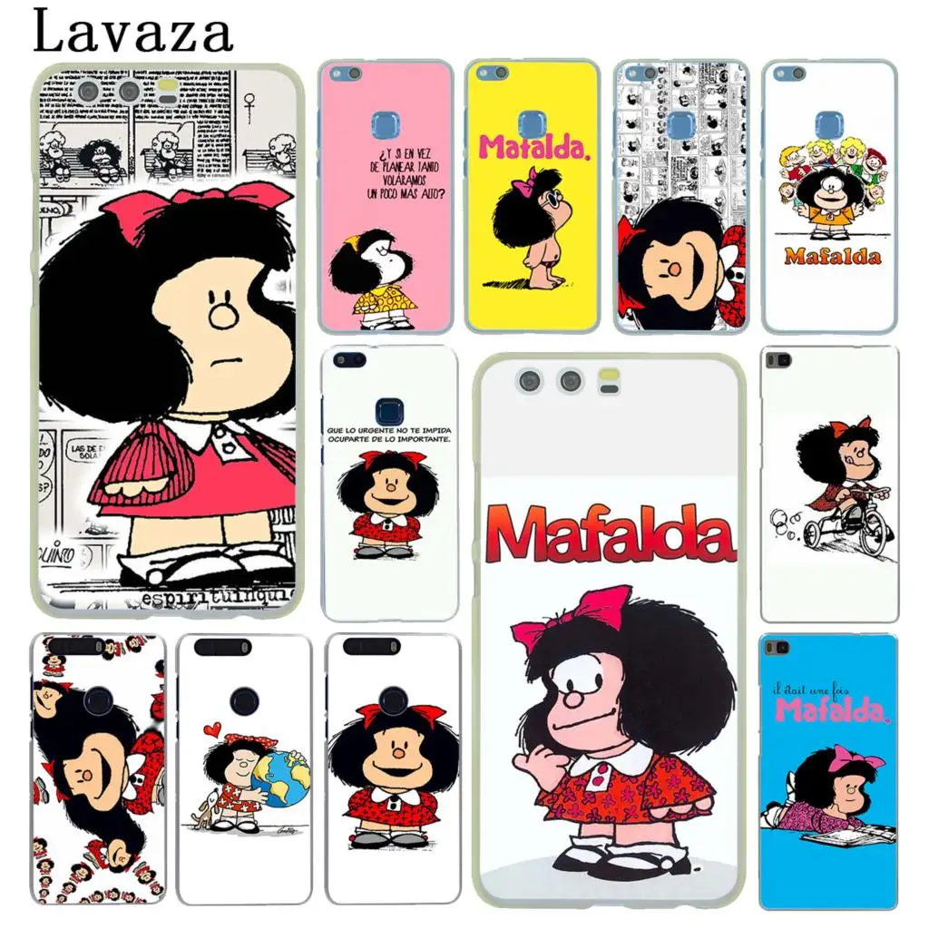 

Mafalda Hard Case for Huawei P9 P8 Lite P9 Plus P7 6 G7 & Honor 4C 4X 7 6