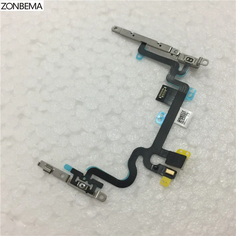 ZONBEMA 10pcs New Power switch on off Volume Mute Button flex Cable with Metal Bracket Assembly For iPhone 7 Plus 4.7&quot 5.5&quot |