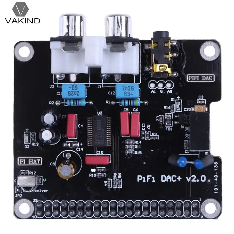 

16-32Bits 112dB PCM5122 HIFI DAC Audio Sound Card Module I2S 384KHz with LED Indicator Light for Raspberry Pi B+ 2 Model B