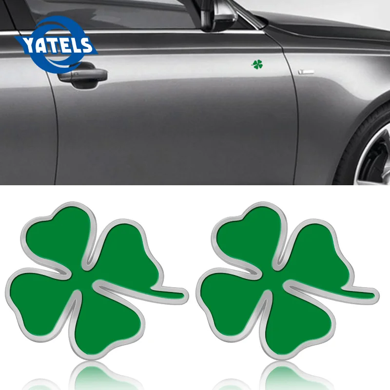 

Car Sticker Emblem Auto Badge Decal For Alfa Romeo 159 147 156 Mito Spider GT Giulietta Lucky Quatrefoil Green Delta Car Styling