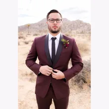 Классическая шаль бордовые свадебные костюмы