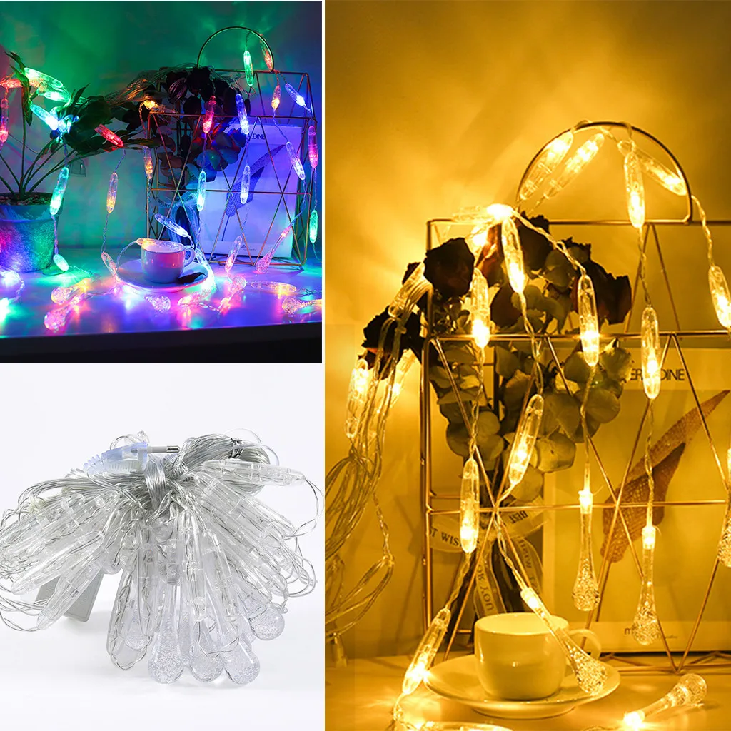 

LED waterfall water cloth string curtain light Home Garden Christmas Decoration Fairy for Indoor Outdoor Holiday Wedding Garland