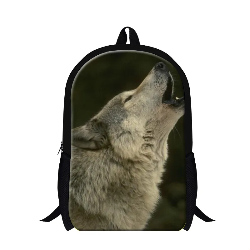 Personalized Wolf 3D print school backpacks,teenage boys back packs