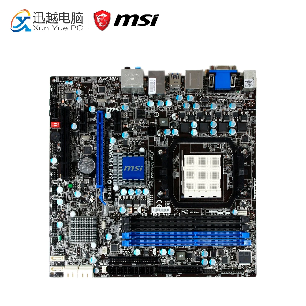 MSI 880GMA-E45 Desktop Motherboard 880G Socket AM3 DDR3 16G STAT3 USB3.0 Micro ATX цена MSI 880GMA-E45 Desktop Motherboard 880G Socket AM3 DDR3 16G STAT3 USB3.0 Micro ATX цены онлайн