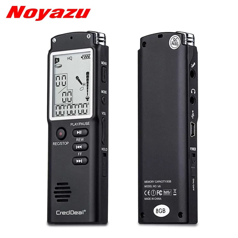 

Noyazu Original T60 Voice Recorder USB Professional Mini Dictaphone MP3 Player 8GB Digital Sound Voice Activated Audio Recorder