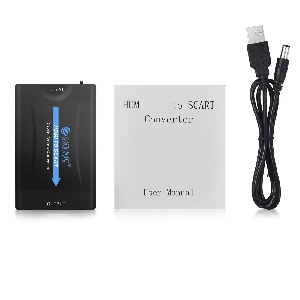 Адаптер Esynic для HDMI в SCART композитный адаптер видео HD стерео конвертер Видео Аудио