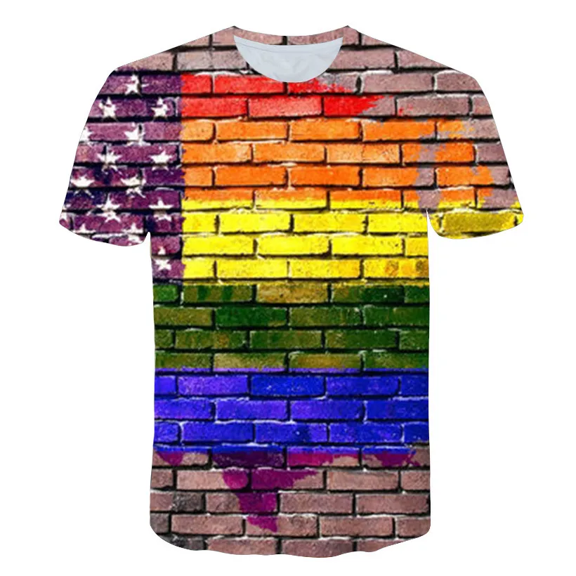

Summer 2019 Fashion Man / Woman Walls Drape 3D Printed T Shirts Funny Cool Men Leisure Men's Clothing T-shirts