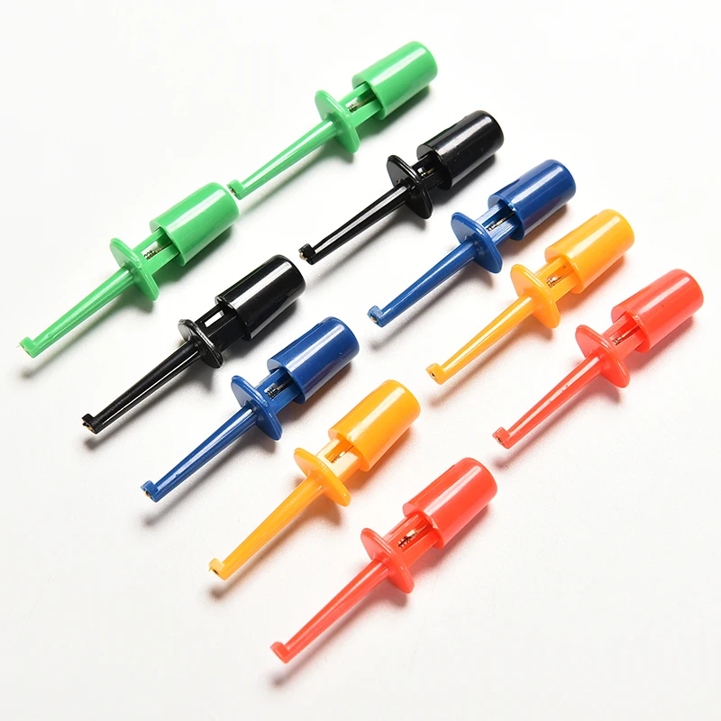 10x Single Hook Clip Mini Grabber Test Probe f SMD IC Multimeter 1.6/" 4cm Black