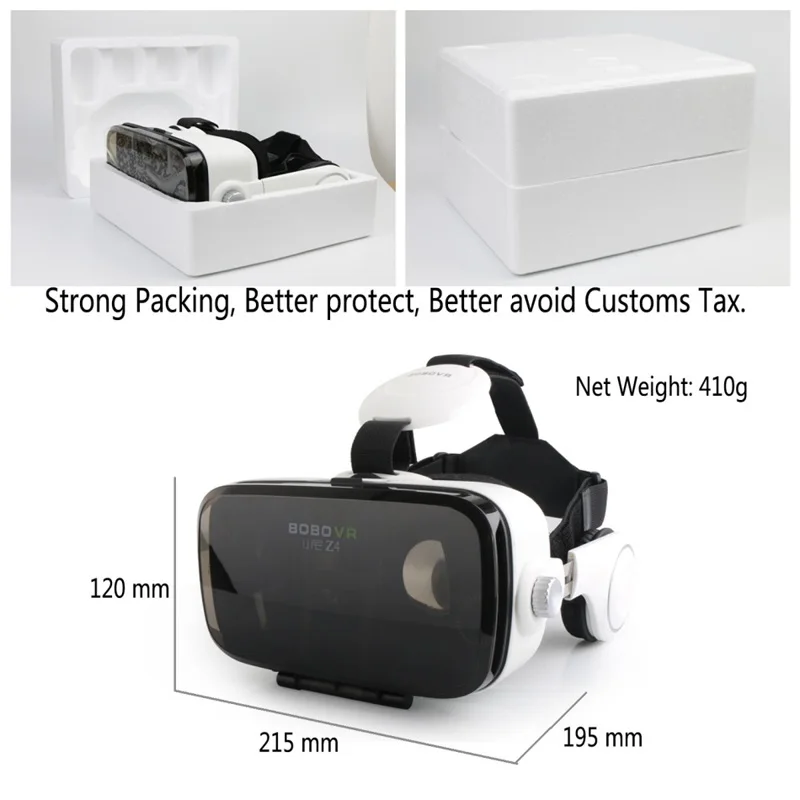Лидер продаж 2016 года Google Cardboard bobovr Z4 VR 360 градусов 3D просмотра захватывающий опыт 4