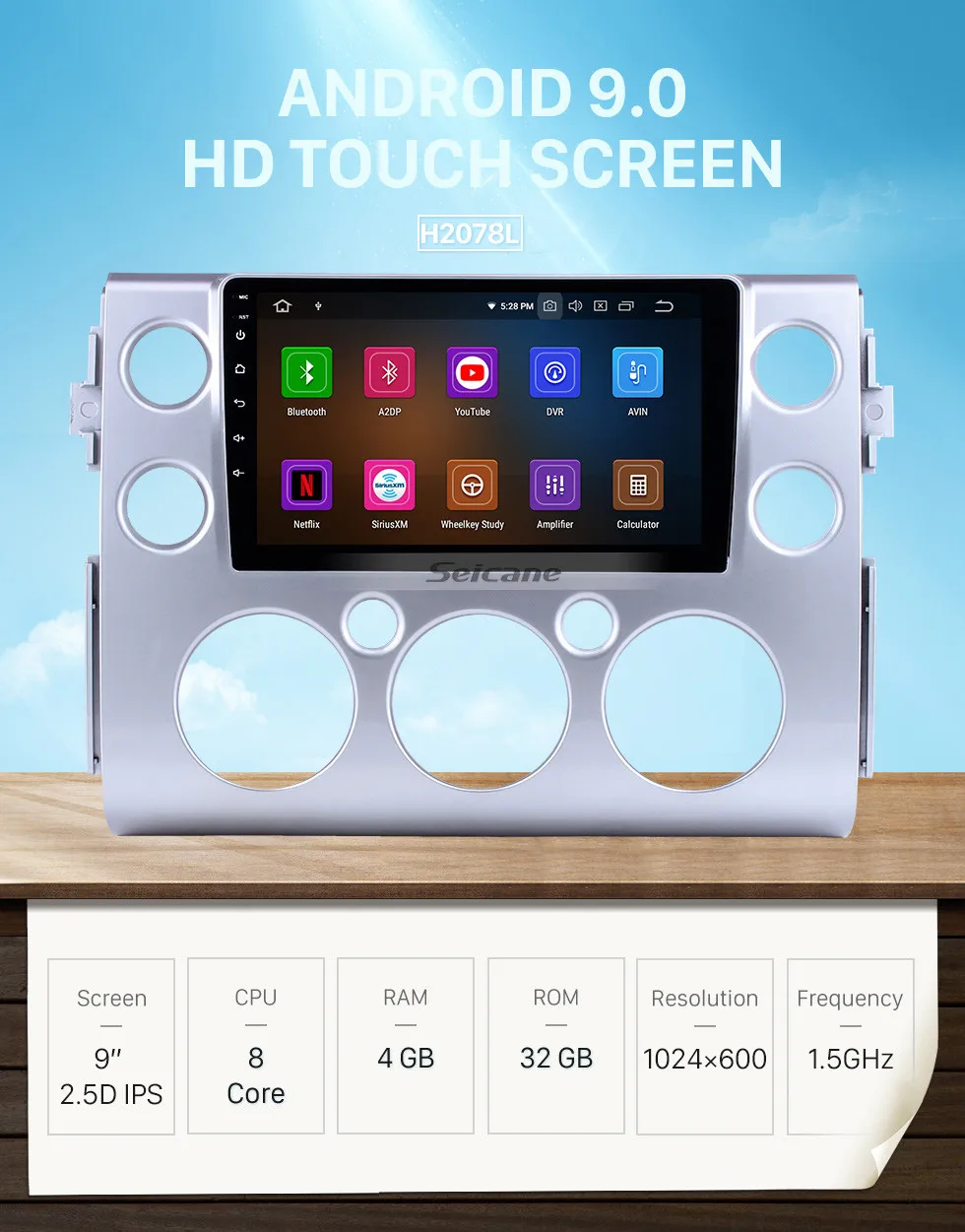 Sale Seicane Android 9.0 4G RAM Car Head Unit Radio Audio GPS Multimedia Player For Toyota FJ CRUISER  2007 2008 2009 2010 2011-2018 0