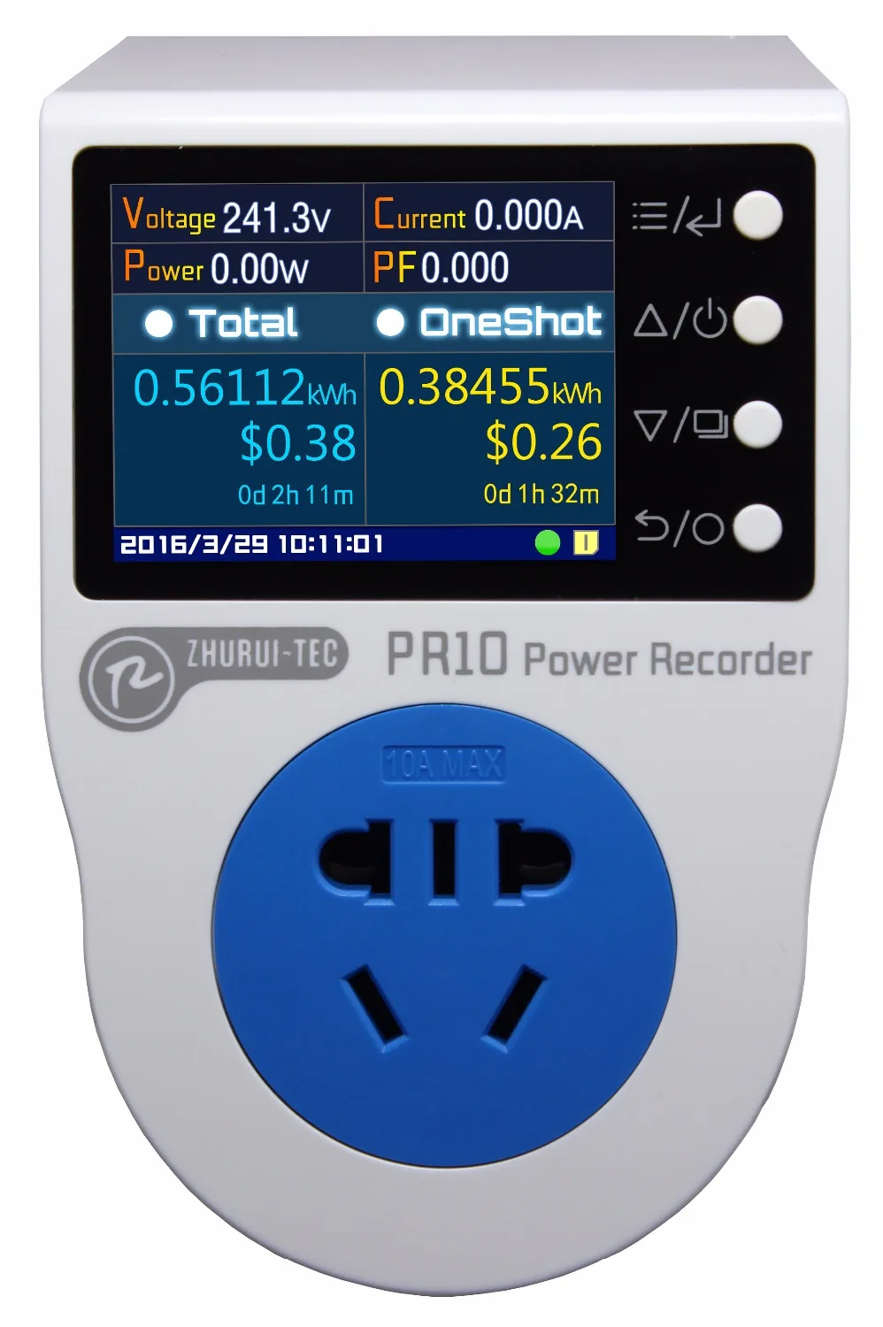 PR10 A AU 10A plug / power recorder/ energy meter/ can measure/record