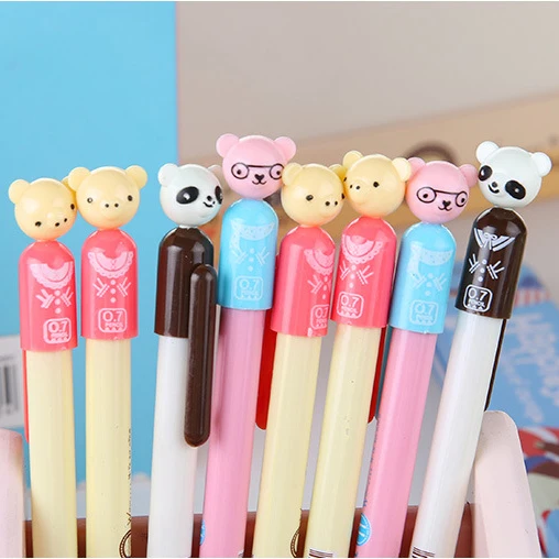 

50pcs cute mechanical pencils lead 0.7mm kawaii panda bear automatic pencils for kids school stationary cartoon korean stylo