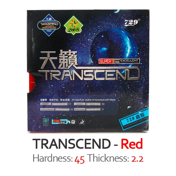 Дружба 729 крем Transcend(TRANSCEND Classic) pips-в резина на ракетки для настольного тенниса с пинг понг губка - Цвет: Red H45 T2.2
