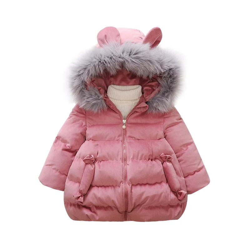 Kids Baby Girl Winter Warm Coat,Kaicran Cotton Lined Heart Cartoon Hooded Thick Jacket Coat Casual Outerwear 