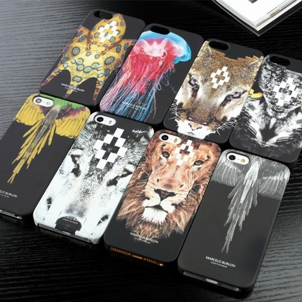 Hot Brand Burlon Cover Wolf Lion Skull Feather Snake PC Fundas Case For