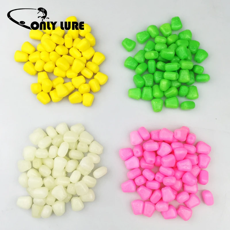 New 100pcs/lot 10mm/0.45g Soft Lures corn kernels Artificial Fishing