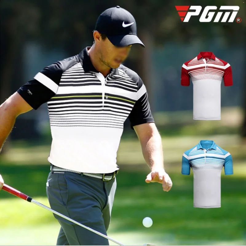 

Brand Logo Men's Golf Shirt Sports polo shirt Turn-down Collar Jersey Summer Horizontal stripes Customize T-shirt Custom made