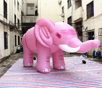 

Free shipping 2.5m high,3m long inflatable pink elephant for advertising