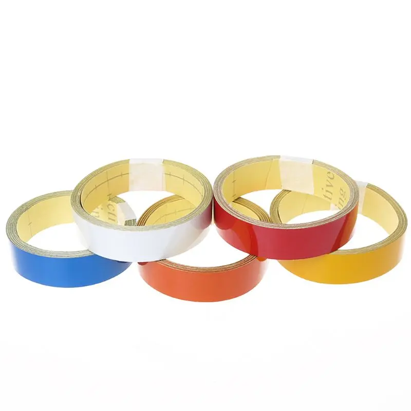 

1 Roll Reflective Tape Bicycle Safety Sticker Warning 2cm 5m Bike Colorful Decoration Adhesives Cycling Supplies Accessories