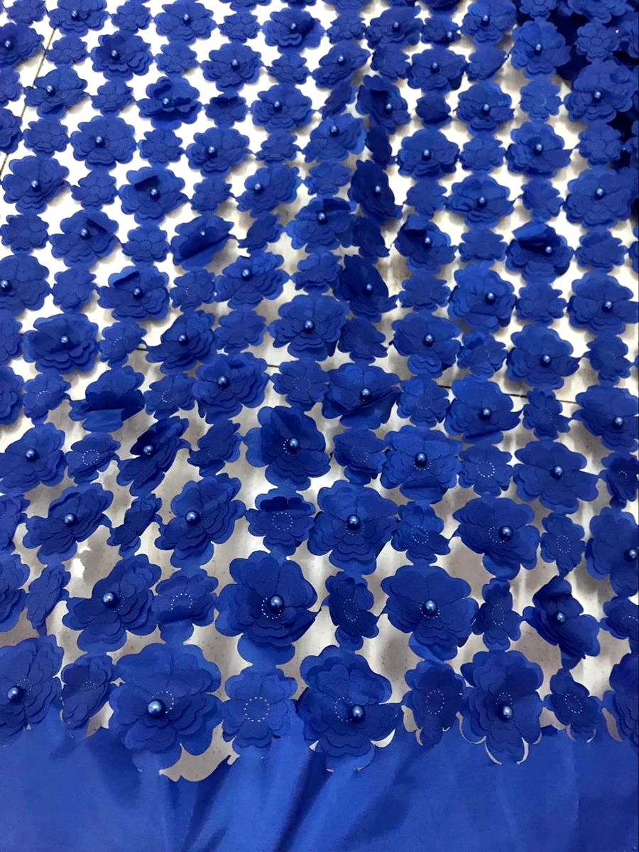 Нигерийская кружевная ткань высокое качество кружева Небесно-Голубой 3d цветок африканская кружевная ткань вышивка французская кружевная ткань для невесты