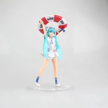 

22CM Hatsune Miku Swimming ring action figure PVC toys collection doll anime cartoon model for friend gift