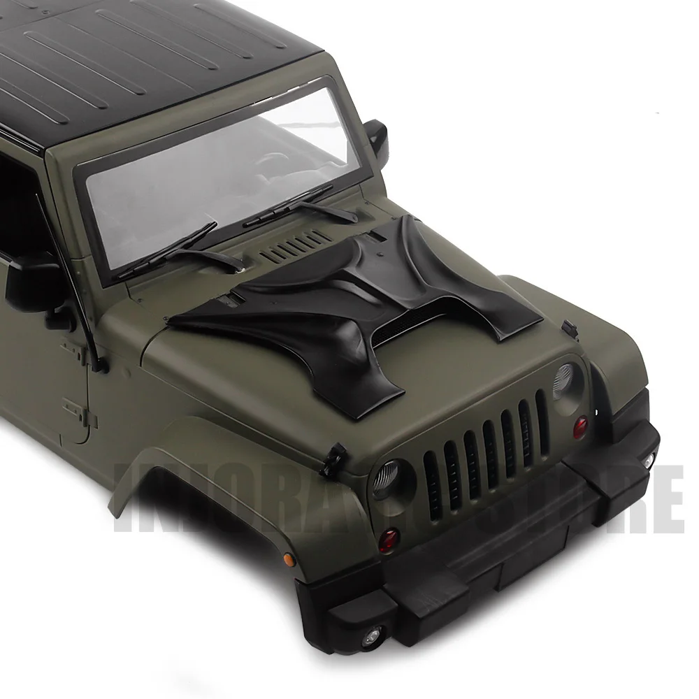 

1PCS Black Plastic Engine Cover for 1:10 RC Crawler Car Axial SCX10 90046 D90 Jeep Wrangler Part