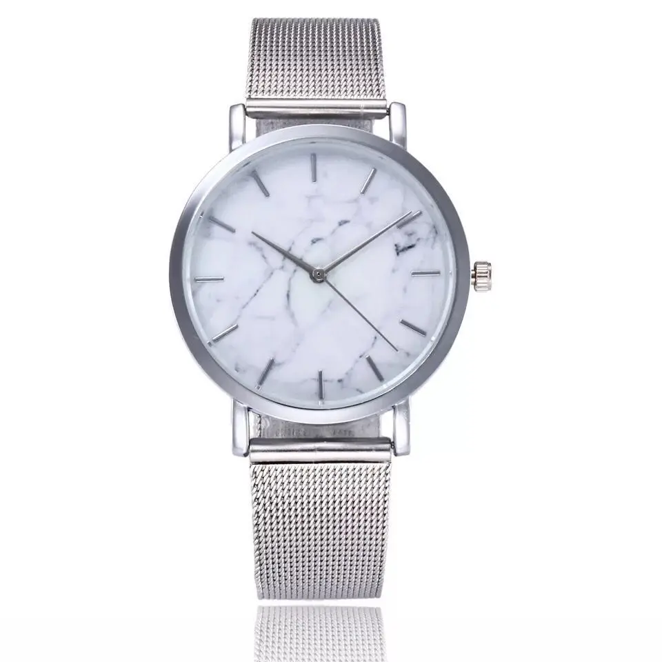 

EBay Explosion Models Alloy Net Belt Quartz Watch nan nv Fashion Cool Marble Lines Literal Consistent