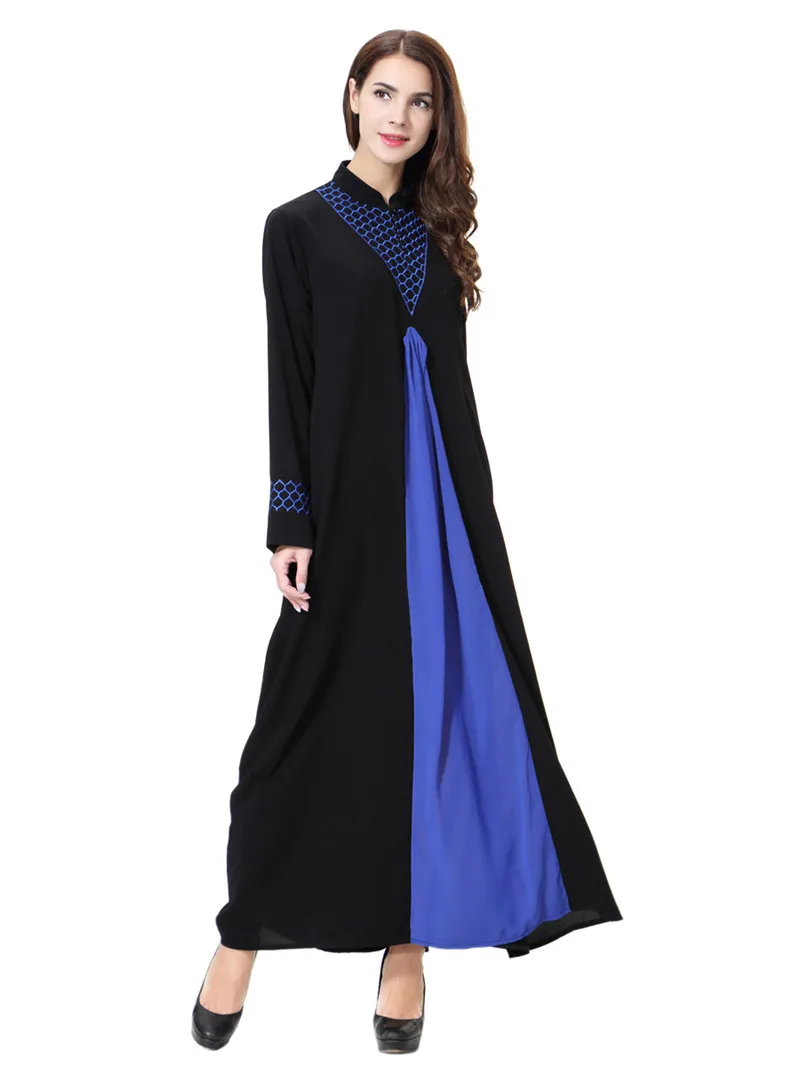 Мусульманское платье абайя женское с длинным рукавом арабское Макси abaya Jalabiya исламские женщины одевают одежду Ближний Восток халат кафтан