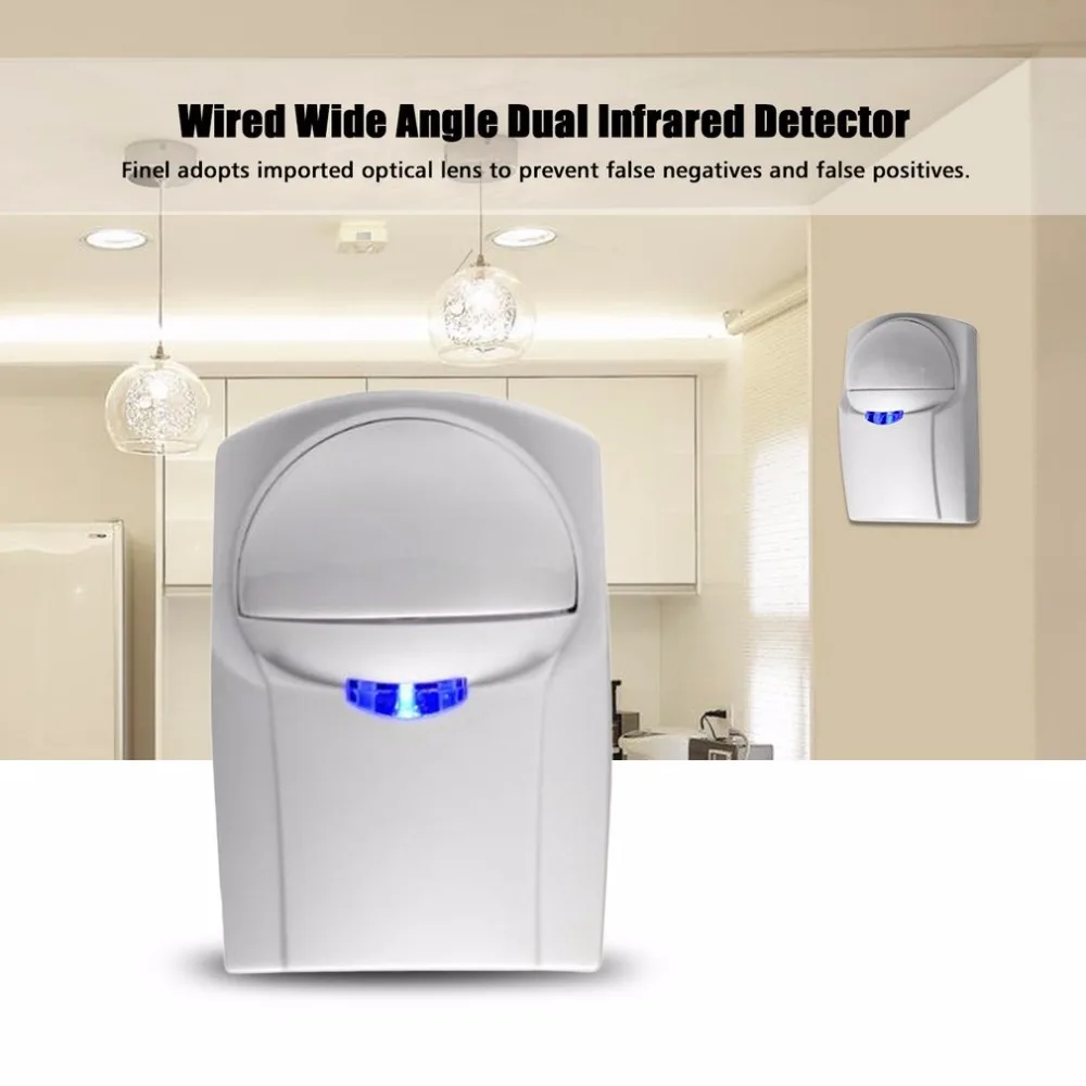 

Mini Portable Wired Wide Angle Dual Infrared PIR Motion Detector Sensor Low Consumption for Home Security CB62