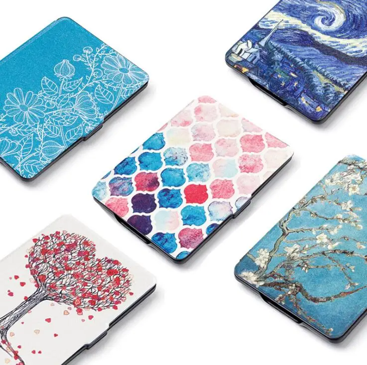 

Gligle Motive leather case cover for Amazon kindle Paperwhite 1/2/3 E-book shell 1pc/lot+screen film+touch pen free shipping