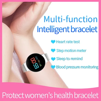 

Watch Women Smart Bracelet Fitness Tracker Blood Pressure Sports Heart Rate Waterproof ip67 Smartband 1.0 inch wristband pk m4