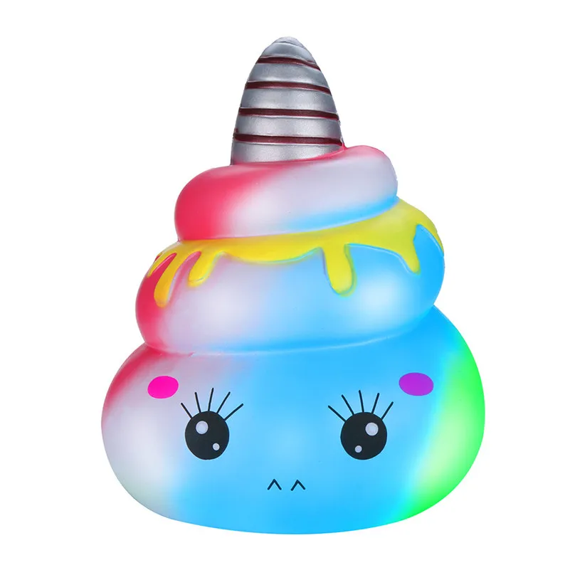 Очаровательные приседания Kawaii Jumbo Unicornor Poo медленно поднимающийся крем Ароматизированная игрушка для снятия стресса белка swipes анти для kidD4