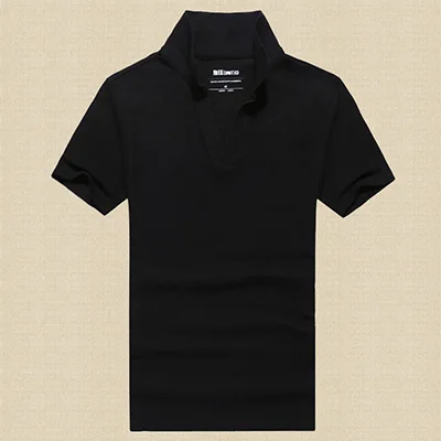 Бренд Для мужчин s Solid Polo Paul рубашка Masculina для Для мужчин модная мужская Повседневное отложным воротником Slim Fit Хлопок поло Для мужчин лето PL005 - Цвет: Черный
