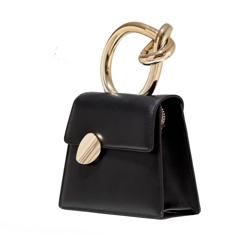 Сумки с металлической ручкой женская сумка-мессенджер брендовые сумки через плечо с цепочками Дамский клатч, сумка, кошельки Bolsa Chic