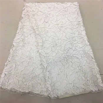 

2018 High Quality African Tulle Lace Fabric For Wedding Dress Organza Lace Fabric For Clothes Nigerian Lace Fabrics RF4-18