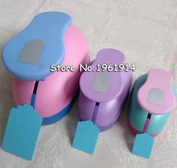 

1.5'' 2" 3" DIY Paper Tag Card Cutter Scrapbook Shaper Large-scale Embossing device Hole Punch Kids Handmade Craft gift