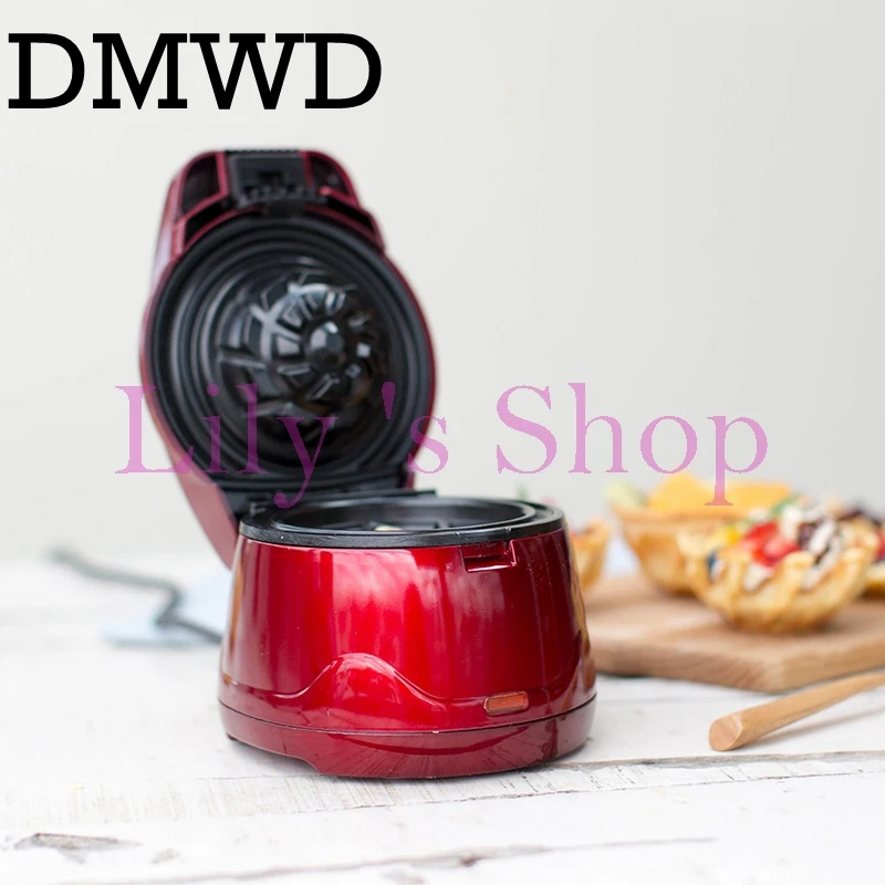 

DMWD Electric Waffle Bowl Maker Iron Ice Cream Cone Mold Plate Breakfast Baking Machine Nonstick Muffin Egg Cake oven EU US Plug