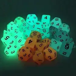 7 шт./компл. Multi многогранные игральные кубики 4 цвета TRPG игры Подземелья и Драконы светящиеся новые Arrivials