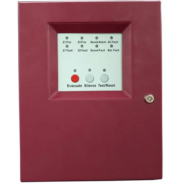 2 зоны Slave panel MINI Fire Alarm панель управления обычной безопасности хост пожарный Контролер для системы сигнализации