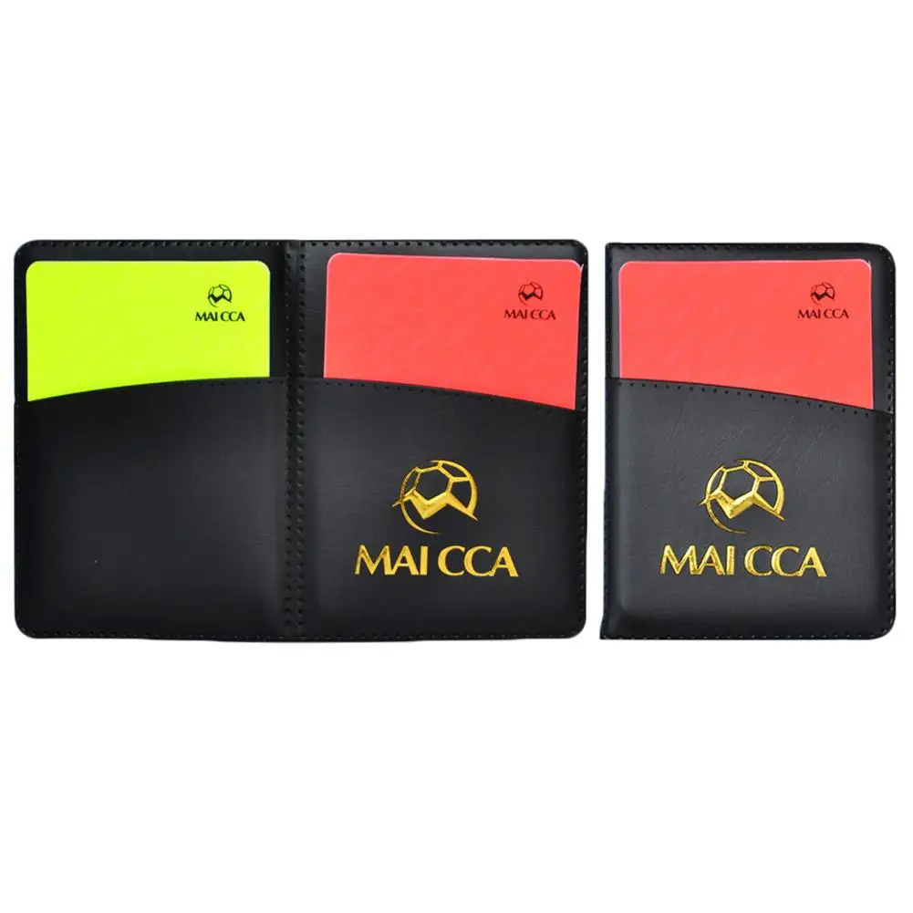 Referee Cards Red/Yellow Football Sport Wallet Notebook Soccer Pencil Refs H4S4 