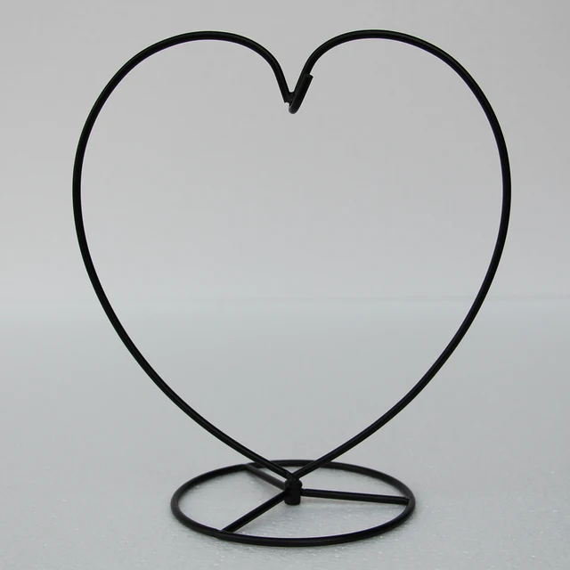 Heart Shaped Ornament Display Stand Iron Hanging Stand Rack Holder for Hanging Glass Globe Air